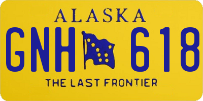 AK license plate GNH618