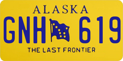 AK license plate GNH619