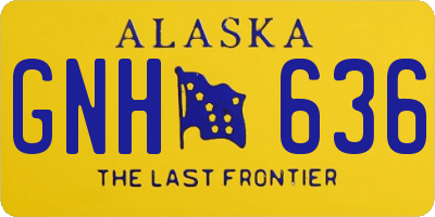 AK license plate GNH636