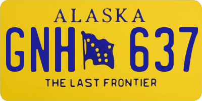 AK license plate GNH637