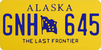 AK license plate GNH645