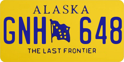 AK license plate GNH648