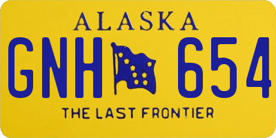 AK license plate GNH654