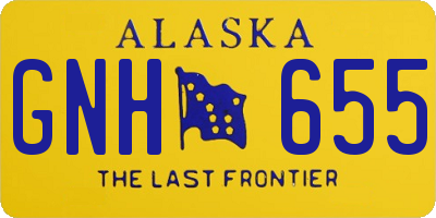 AK license plate GNH655