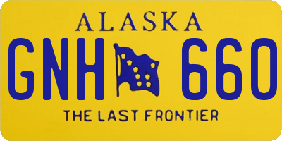 AK license plate GNH660