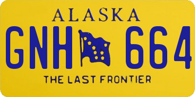 AK license plate GNH664