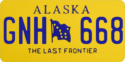 AK license plate GNH668