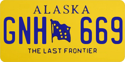 AK license plate GNH669