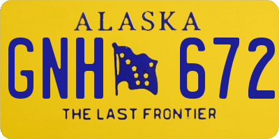 AK license plate GNH672