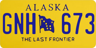 AK license plate GNH673