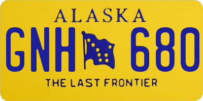 AK license plate GNH680