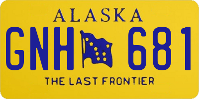 AK license plate GNH681