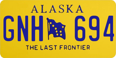 AK license plate GNH694
