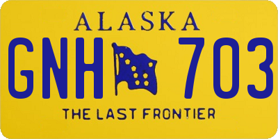 AK license plate GNH703