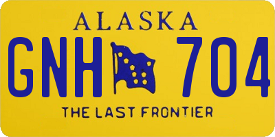 AK license plate GNH704