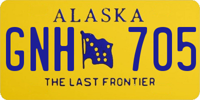 AK license plate GNH705