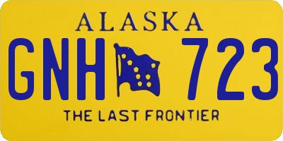 AK license plate GNH723
