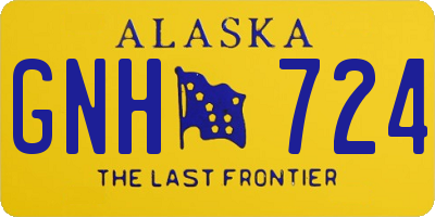 AK license plate GNH724