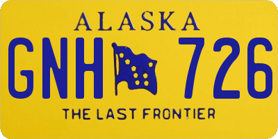 AK license plate GNH726