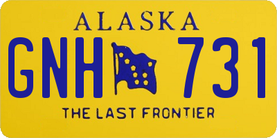 AK license plate GNH731