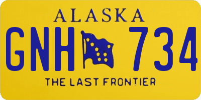 AK license plate GNH734