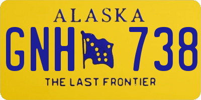 AK license plate GNH738