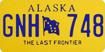 AK license plate GNH748