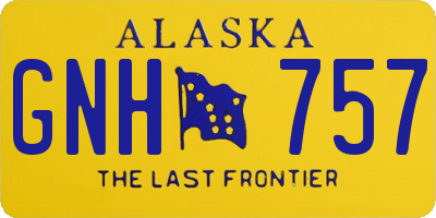 AK license plate GNH757