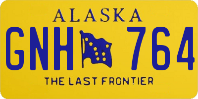 AK license plate GNH764