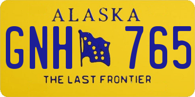 AK license plate GNH765