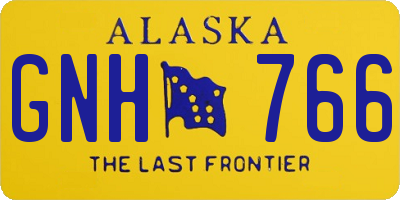 AK license plate GNH766