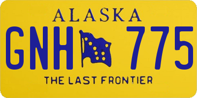 AK license plate GNH775