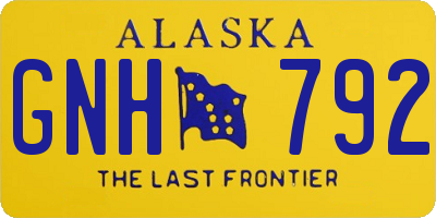 AK license plate GNH792