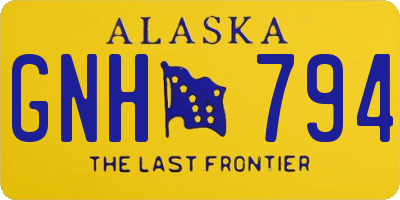 AK license plate GNH794