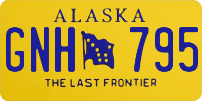 AK license plate GNH795