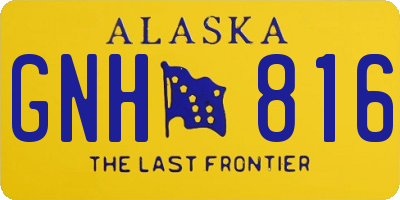 AK license plate GNH816