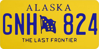 AK license plate GNH824
