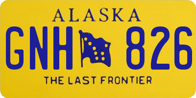 AK license plate GNH826