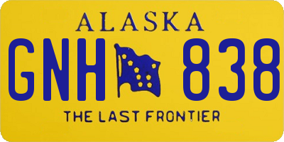 AK license plate GNH838