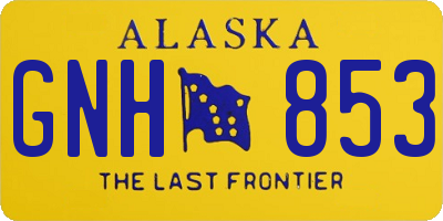 AK license plate GNH853