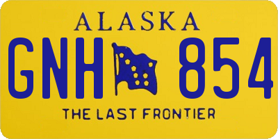 AK license plate GNH854