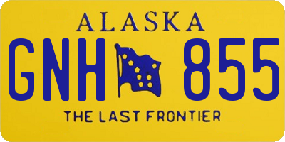 AK license plate GNH855