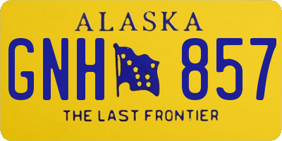 AK license plate GNH857