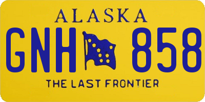 AK license plate GNH858