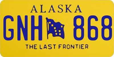 AK license plate GNH868