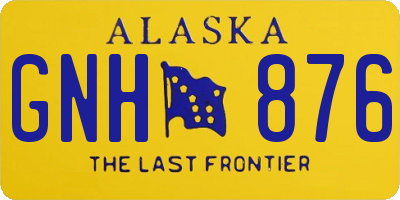AK license plate GNH876