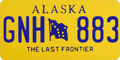 AK license plate GNH883