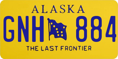AK license plate GNH884