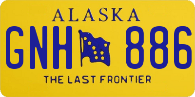 AK license plate GNH886