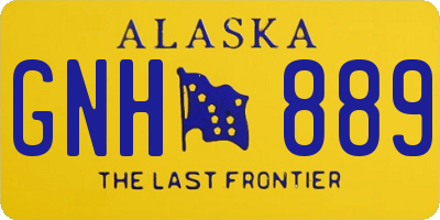 AK license plate GNH889